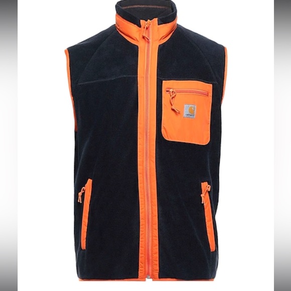 Carhartt Wip Prentis Vest Liner Men’s Large Blue Orange Work in Progress vest - Picture 2 of 8